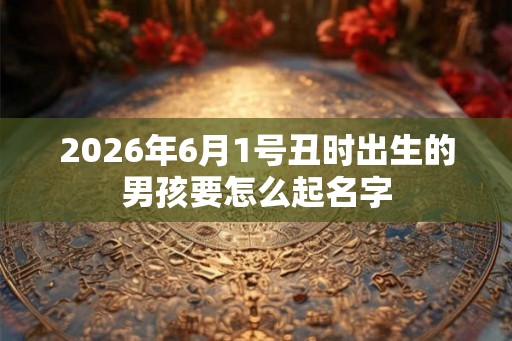 2026年6月1号丑时出生的男孩要怎么起名字