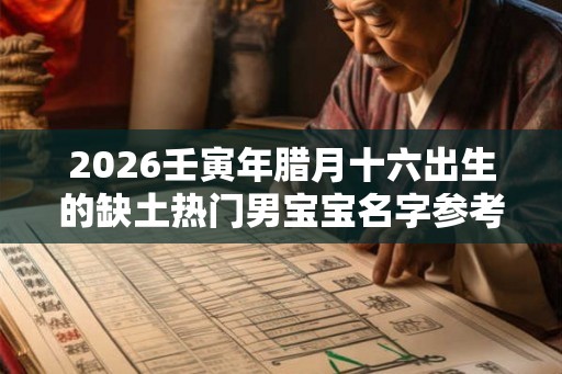 2026壬寅年腊月十六出生的缺土热门男宝宝名字参考 2026壬寅年腊月十六出生的缺土热门男宝宝名字参考