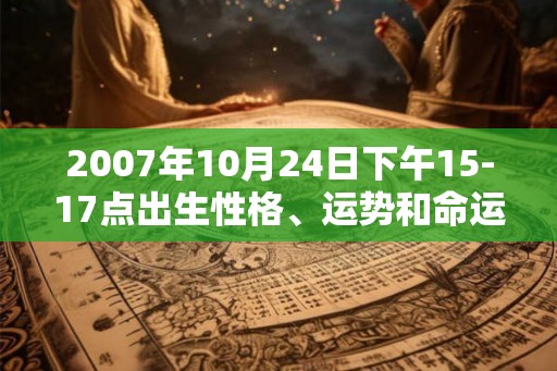 2007年10月24日下午15-17点出生性格、运势和命运 2007年10月24日下午15-17点出生性格、运势和命运
