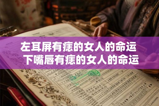 左耳屏有痣的女人的命运  下嘴唇有痣的女人的命运