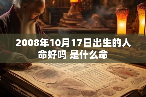 2008年10月17日出生的人命好吗 是什么命