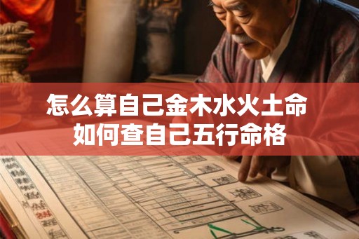 怎么算自己金木水火土命 如何查自己五行命格