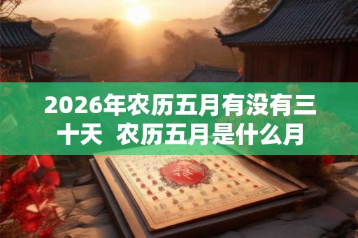 2026年农历五月有没有三十天  农历五月是什么月