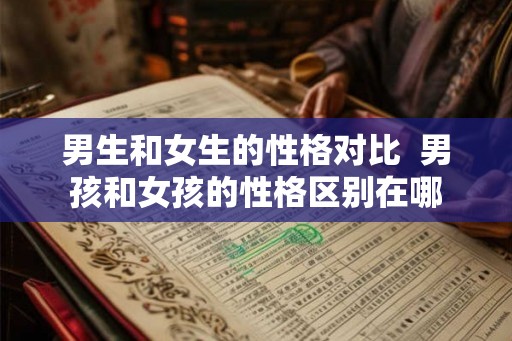 男生和女生的性格对比  男孩和女孩的性格区别在哪