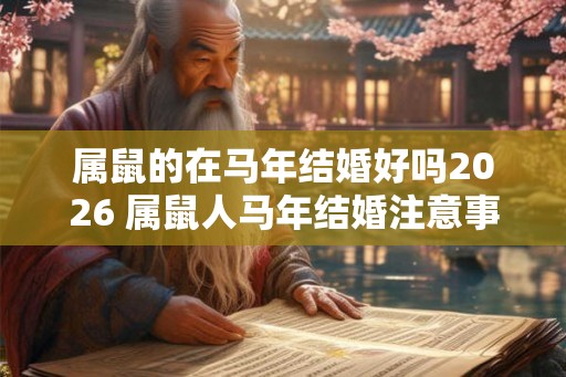 属鼠的在马年结婚好吗2026 属鼠人马年结婚注意事项