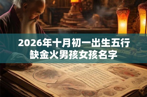 2026年十月初一出生五行缺金火男孩女孩名字