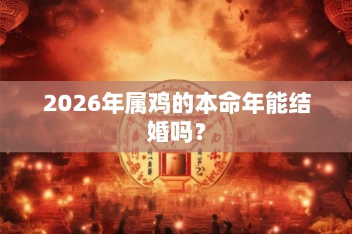 2026年属鸡的本命年能结婚吗? 2026年属鸡的本命年能结婚吗?