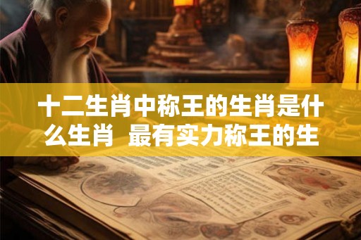 十二生肖中称王的生肖是什么生肖  最有实力称王的生肖