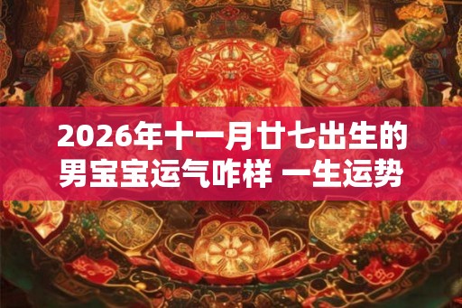 2026年十一月廿七出生的男宝宝运气咋样 一生运势分析