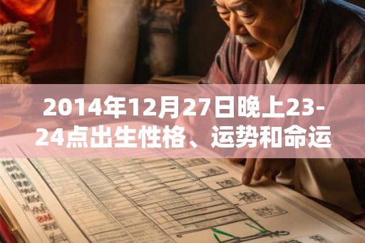 2014年12月27日晚上23-24点出生性格、运势和命运