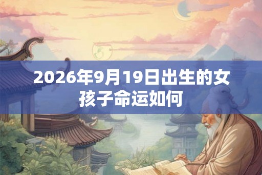 2026年9月19日出生的女孩子命运如何