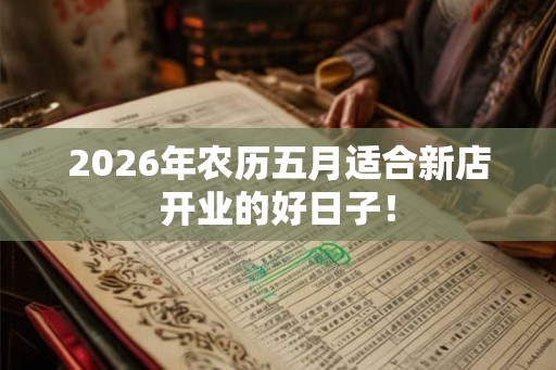 2026年农历五月适合新店开业的好日子！