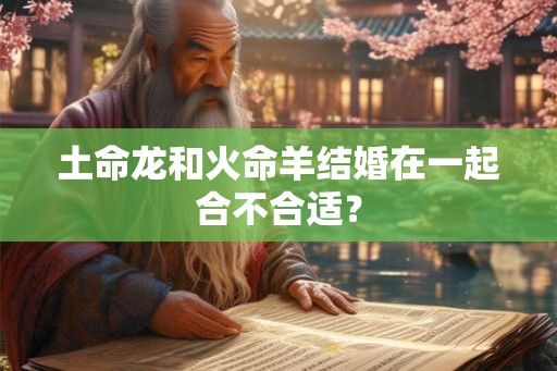 土命龙和火命羊结婚在一起合不合适? 土命龙和火命羊结婚在一起合不合适?