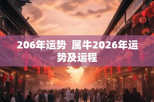 206年运势 属牛2026年运势及运程 206年运势 属牛2026年运势及运程