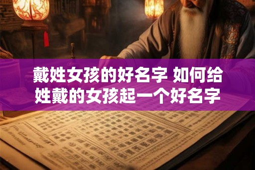 戴姓女孩的好名字 如何给姓戴的女孩起一个好名字