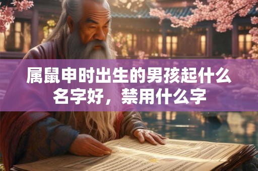 属鼠申时出生的男孩起什么名字好，禁用什么字