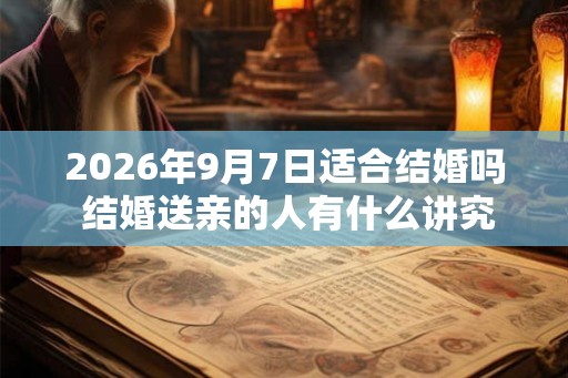 2026年9月7日适合结婚吗 结婚送亲的人有什么讲究 2026年9月7日适合结婚吗 结婚送亲的人有什么讲究