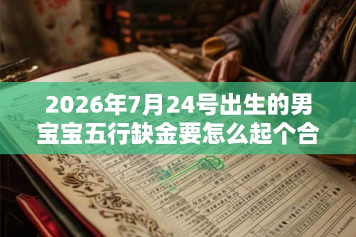 2026年7月24号出生的男宝宝五行缺金要怎么起个合适的名字