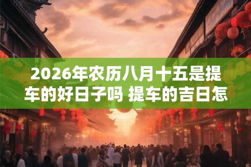 2026年农历八月十五是提车的好日子吗 提车的吉日怎么选