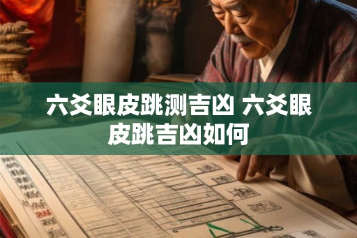 六爻眼皮跳测吉凶 六爻眼皮跳吉凶如何