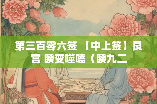 第三百零六签 【中上签】艮宫 睽变噬嗑（睽九二