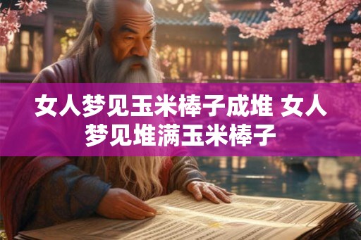 女人梦见玉米棒子成堆 女人梦见堆满玉米棒子 女人梦见玉米棒子成堆 女人梦见堆满玉米棒子