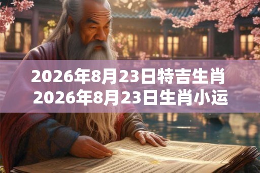 2026年8月23日特吉生肖 2026年8月23日生肖小运播报
