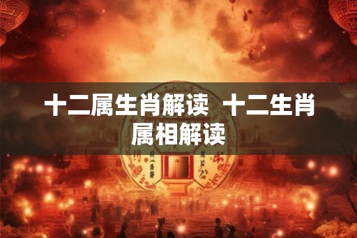 十二属生肖解读  十二生肖属相解读