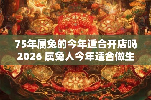 75年属兔的今年适合开店吗2026 属兔人今年适合做生意吗 75年属兔的今年适合开店吗2026 属兔人今年适合做生意吗