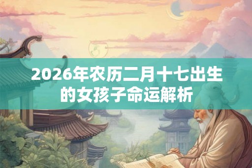 2026年农历二月十七出生的女孩子命运解析 2026年农历二月十七出生的女孩子命运解析