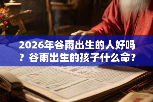 2026年谷雨出生的人好吗？谷雨出生的孩子什么命？