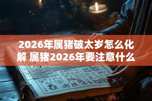 2026年属猪破太岁怎么化解 属猪2026年要注意什么 2026年属猪破太岁怎么化解 属猪2026年要注意什么