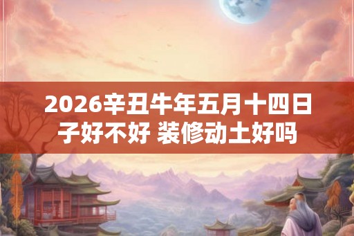 2026辛丑牛年五月十四日子好不好 装修动土好吗