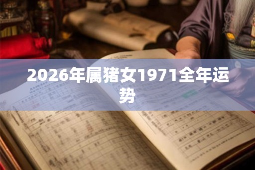 2026年属猪女1971全年运势