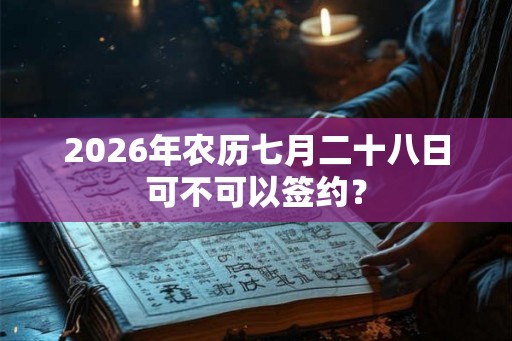 2026年农历七月二十八日可不可以签约？