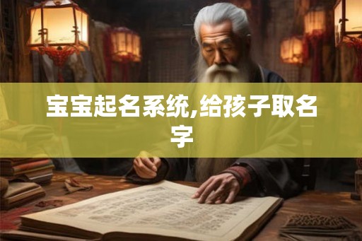 宝宝起名系统,给孩子取名字