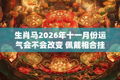 生肖马2026年十一月份运气会不会改变 佩戴相合挂件防范