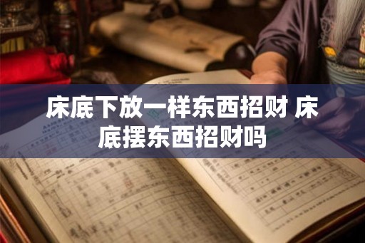 床底下放一样东西招财 床底摆东西招财吗