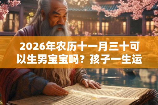 2026年农历十一月三十可以生男宝宝吗？孩子一生运势？