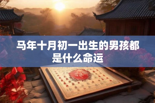 马年十月初一出生的男孩都是什么命运