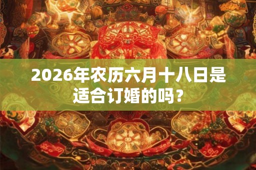 2026年农历六月十八日是适合订婚的吗？