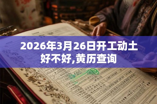 2026年3月26日开工动土好不好,黄历查询