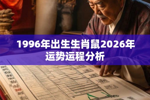 1996年出生生肖鼠2026年运势运程分析