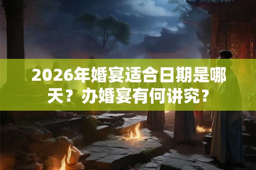 2026年婚宴适合日期是哪天？办婚宴有何讲究？