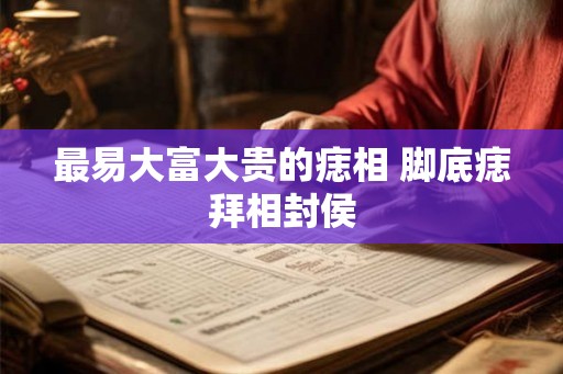 最易大富大贵的痣相 脚底痣拜相封侯 最易大富大贵的痣相 脚底痣拜相封侯