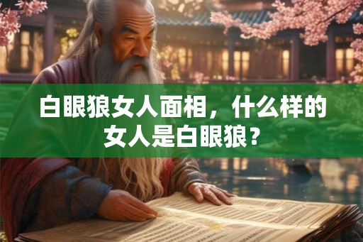 白眼狼女人面相,什么样的女人是白眼狼? 白眼狼女人面相,什么样的女人是白眼狼?