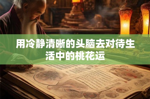 用冷静清晰的头脑去对待生活中的桃花运
