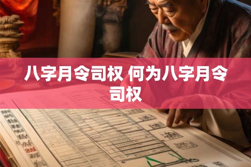 八字月令司权 何为八字月令司权