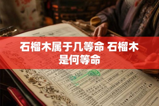 石榴木属于几等命 石榴木是何等命