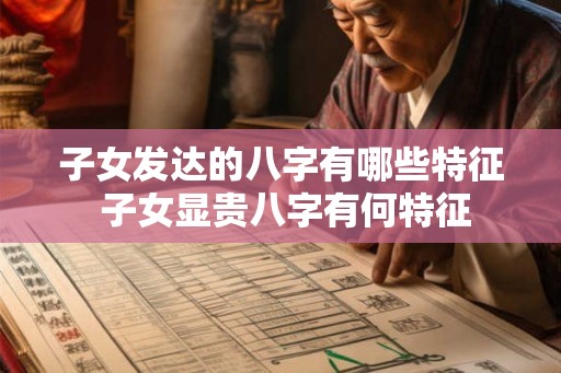 子女发达的八字有哪些特征 子女显贵八字有何特征